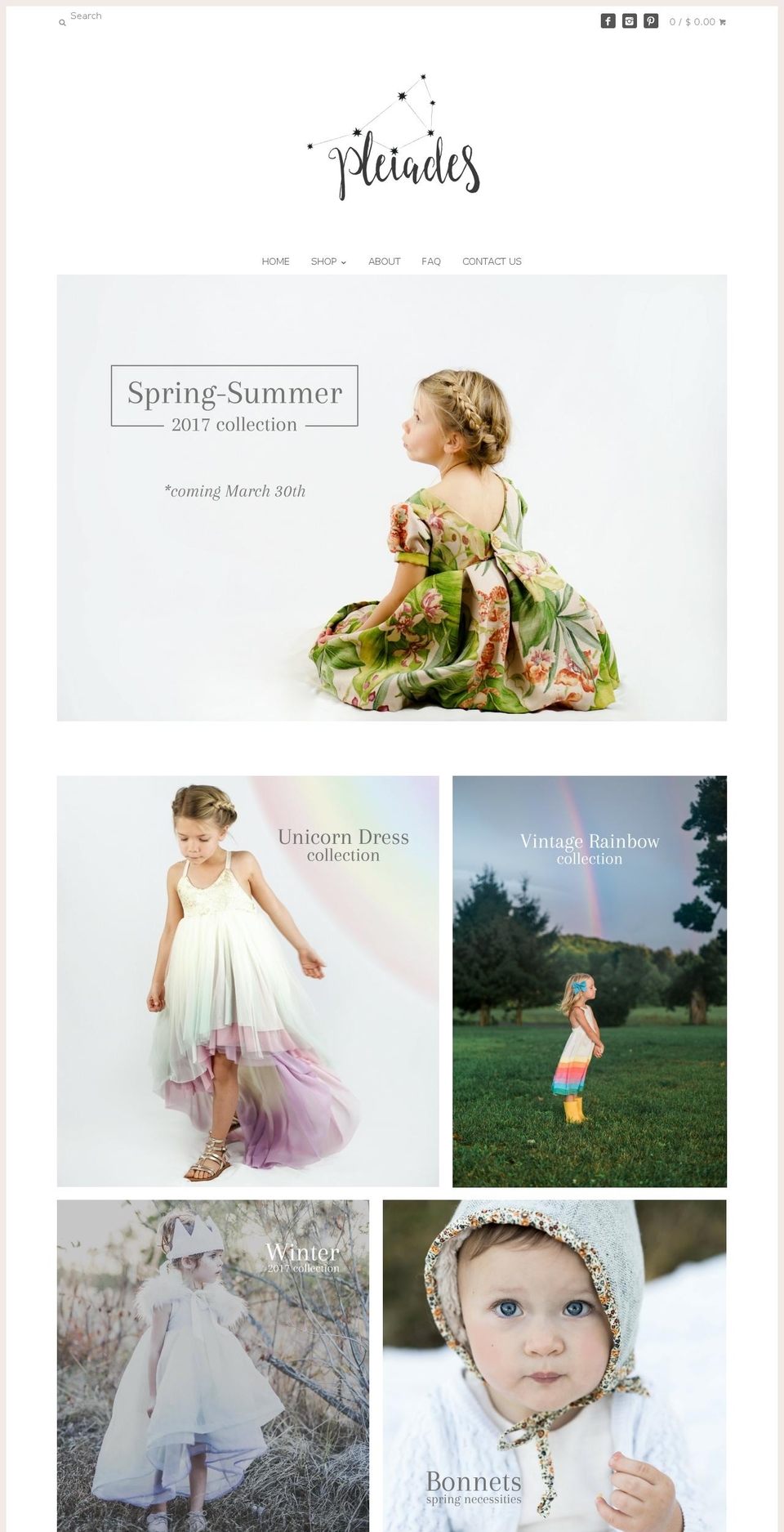 pleiadeshandmade.com shopify website screenshot