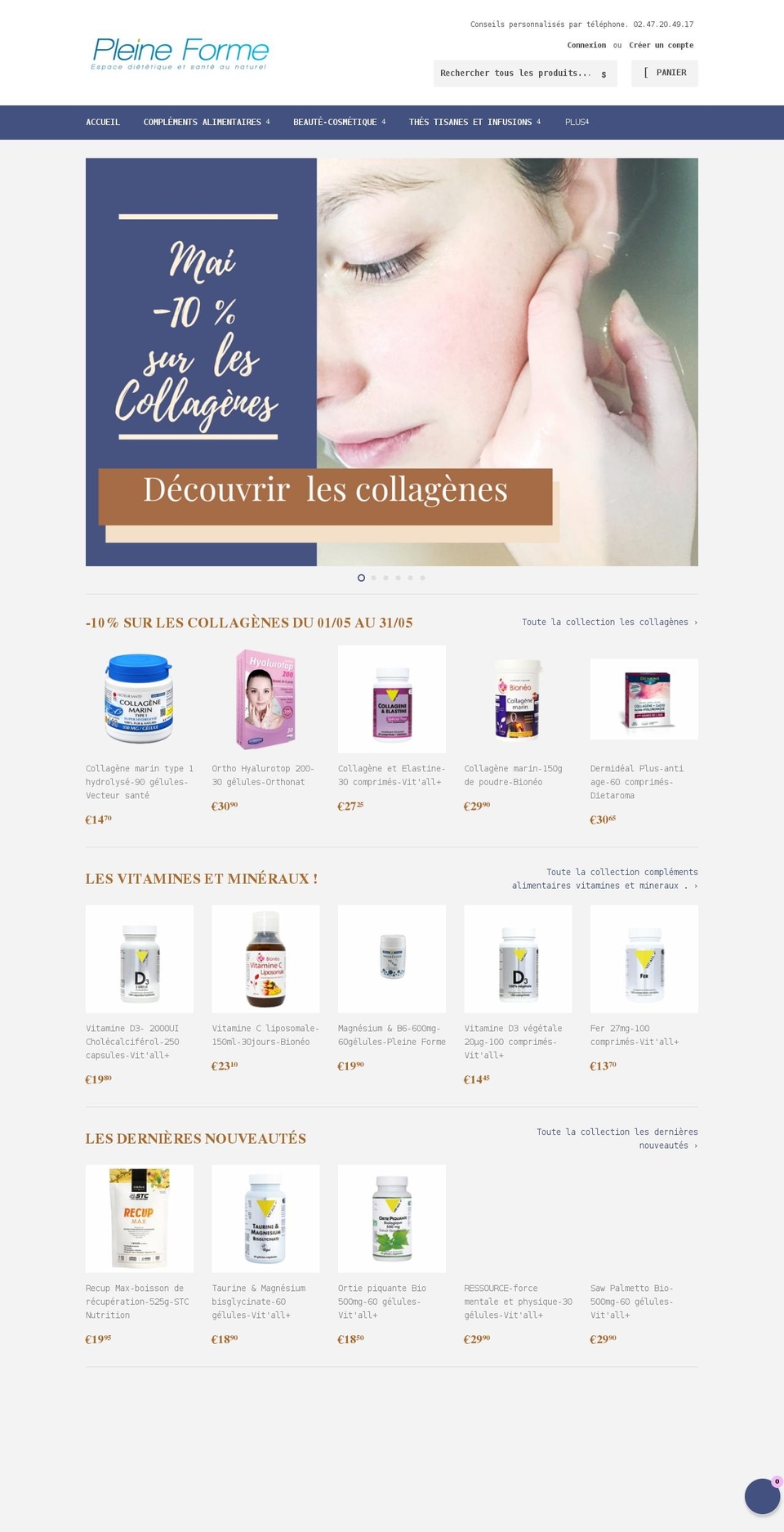 Theme - Shopify theme site example pleine-forme.net