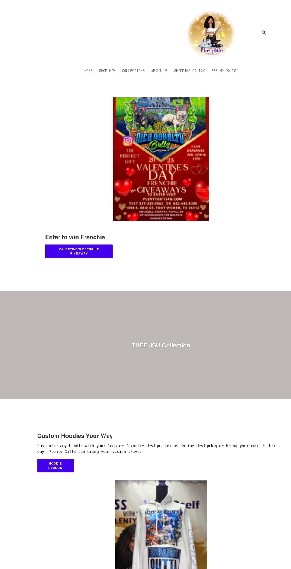 plentygifts4u.com shopify website screenshot