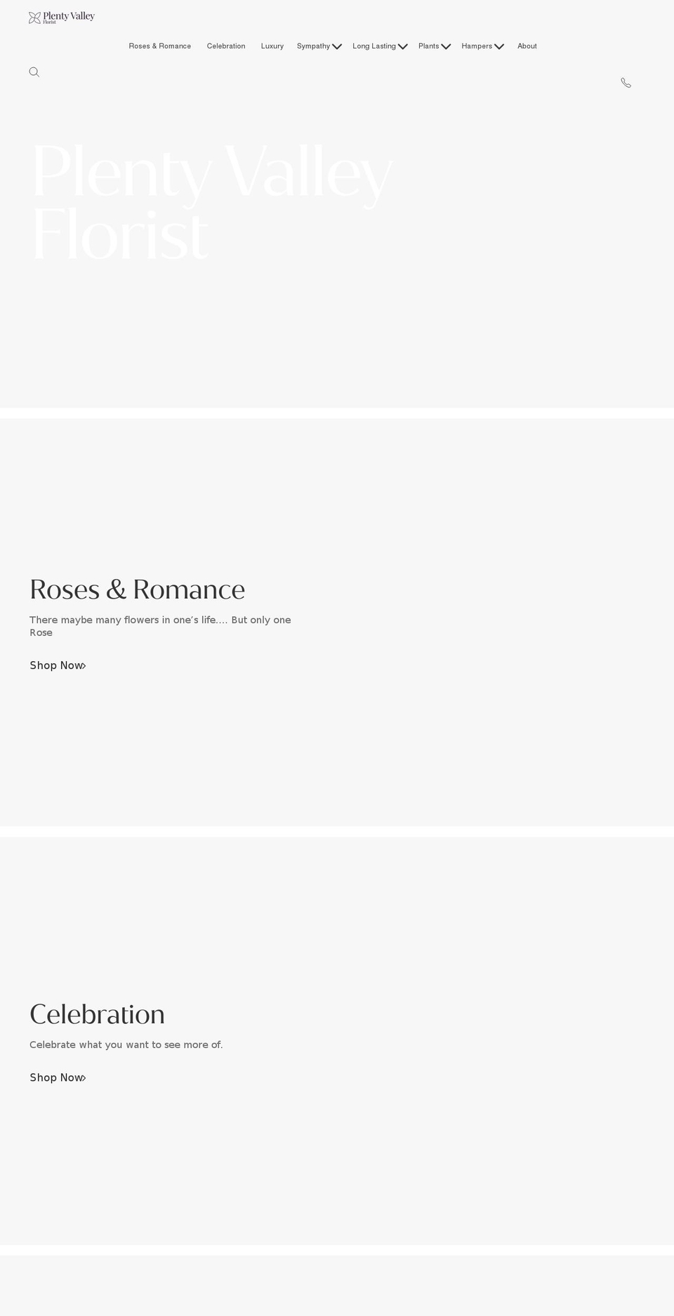 plentyvalleyflorist.com.au shopify website screenshot