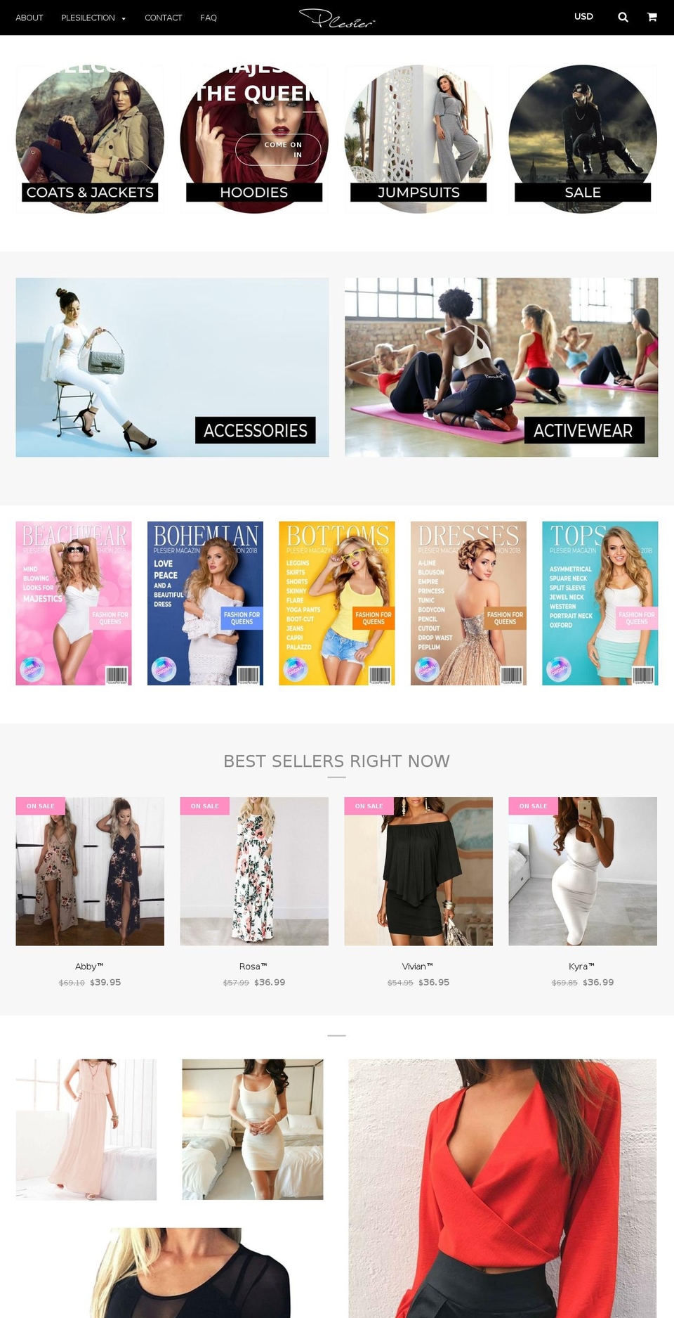 plesier.com — Shopify storefront screenshot