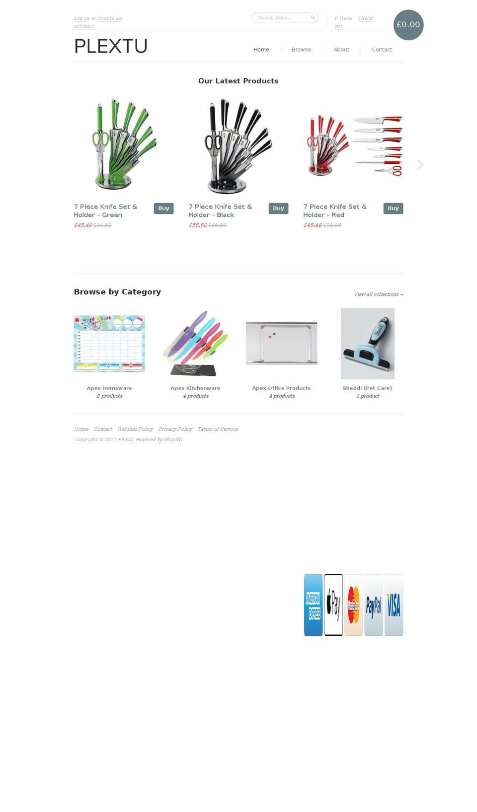 plextu.com shopify website screenshot