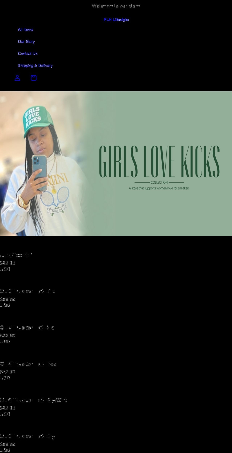plhlifestyle.com shopify website screenshot