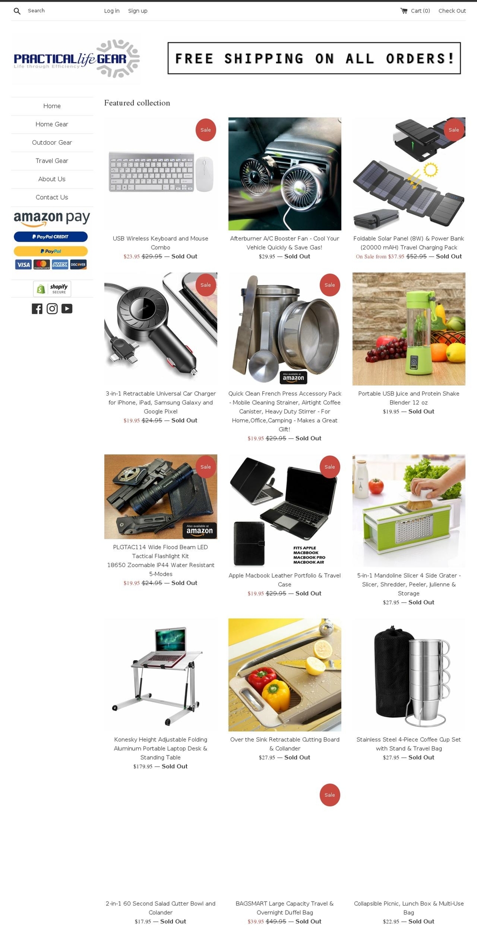 plifegear.com — Shopify storefront screenshot