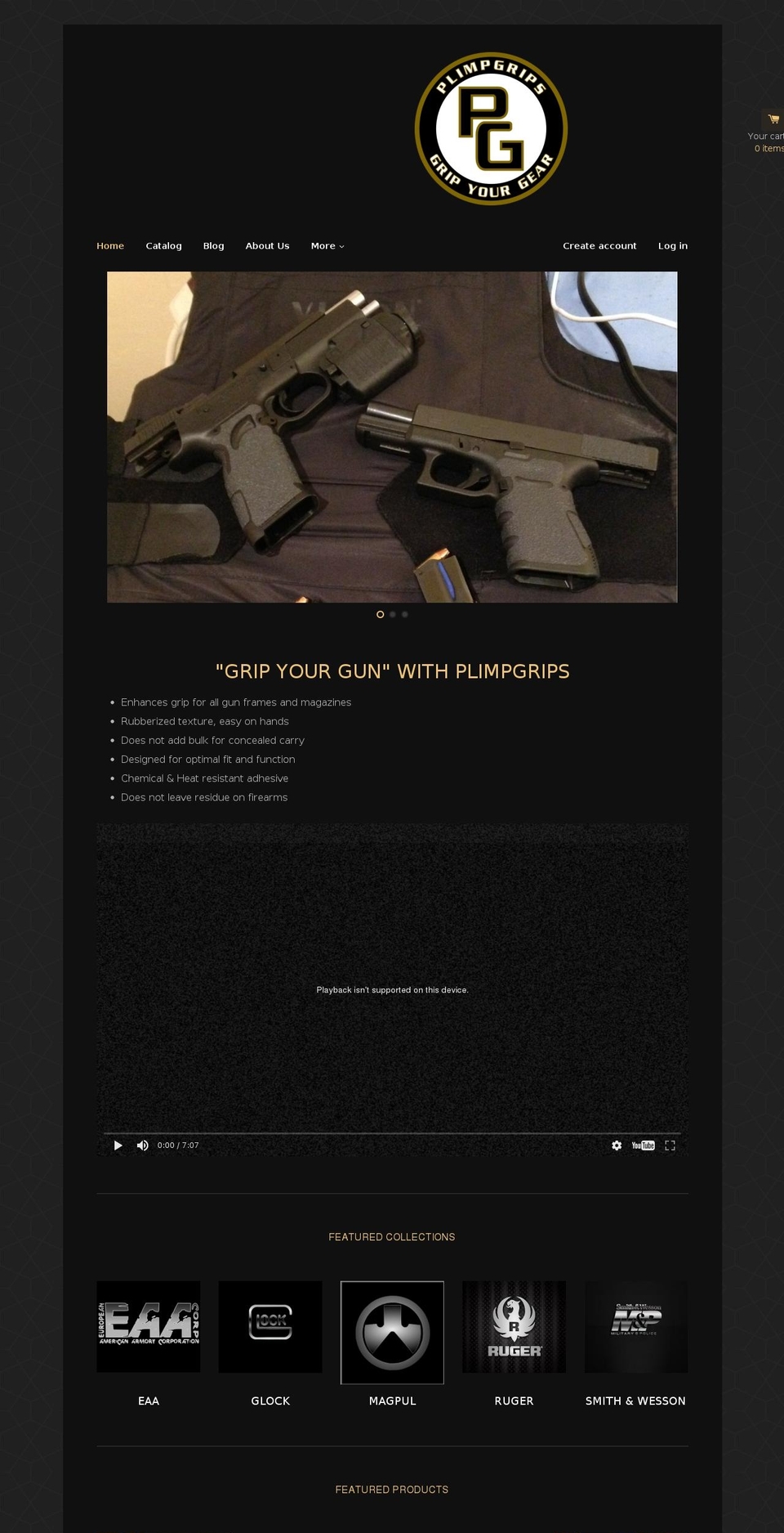 plimpgrip.com shopify website screenshot