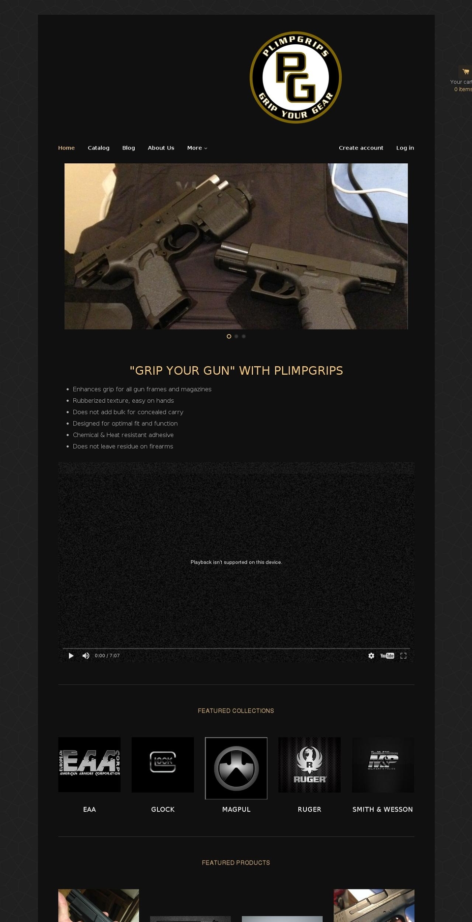 plimpgrips.com shopify website screenshot