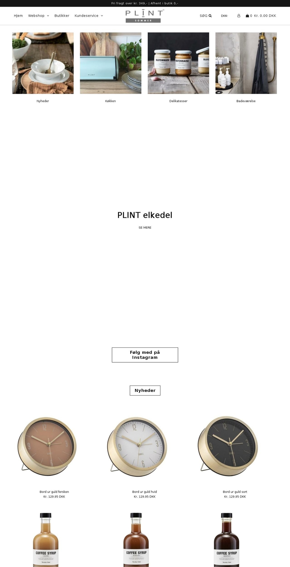 plint.dk shopify website screenshot