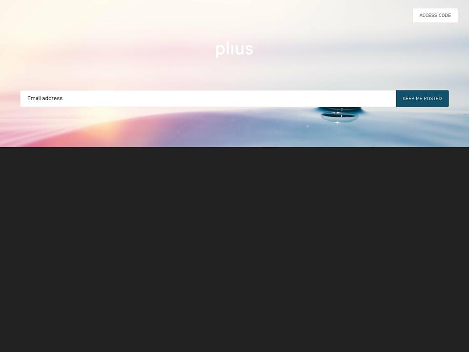 plius.com shopify website screenshot