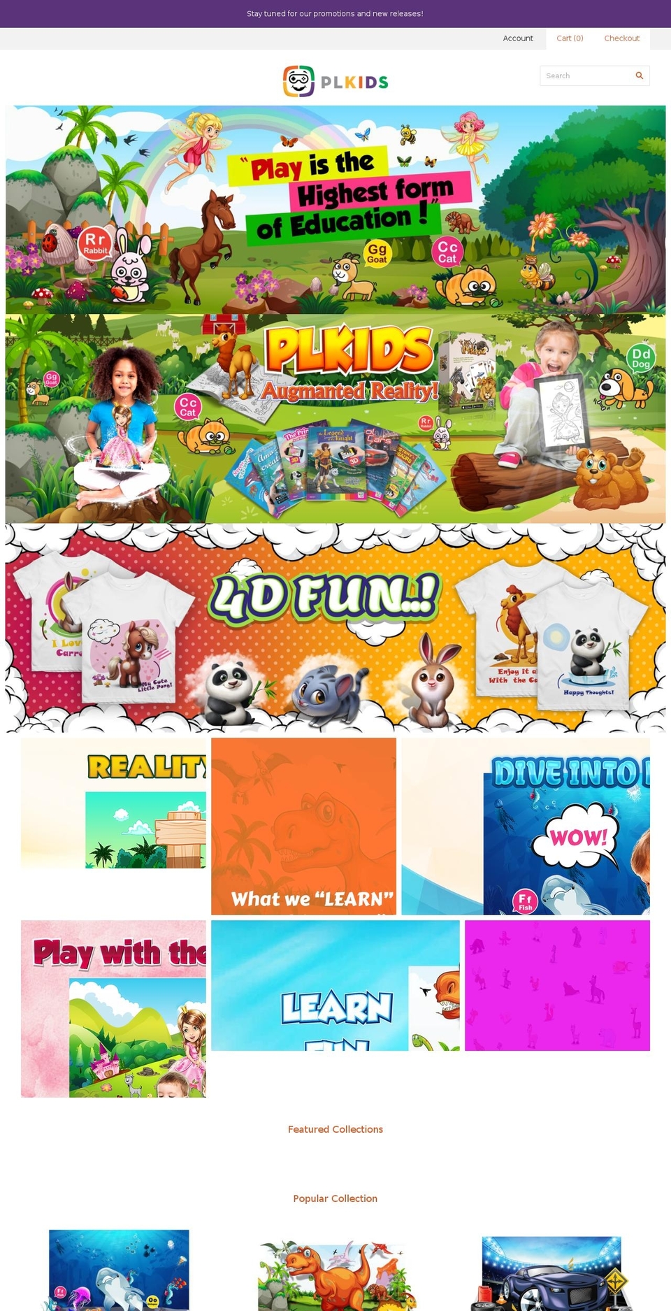 plkids.net shopify website screenshot