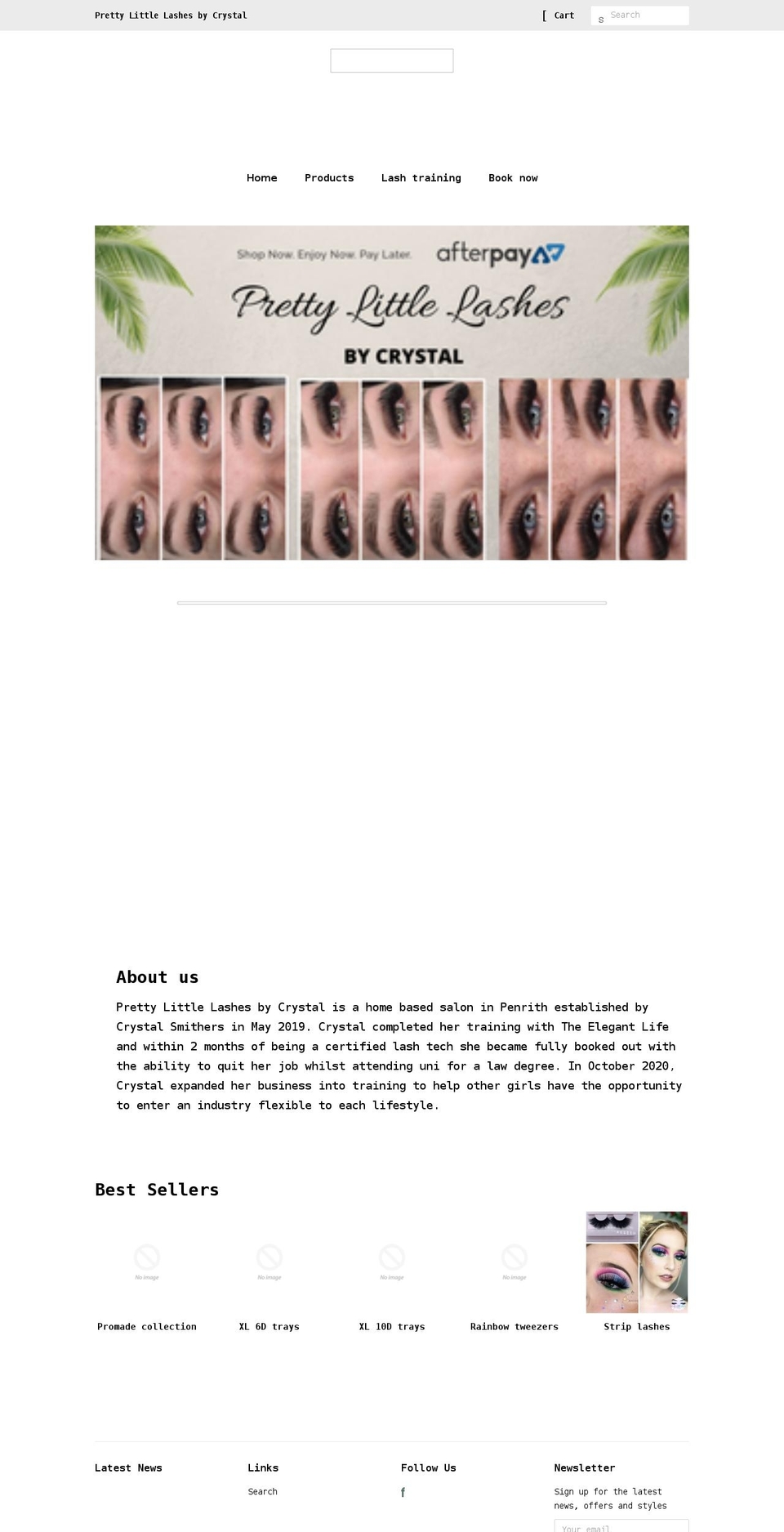 pllbycrystal.com shopify website screenshot