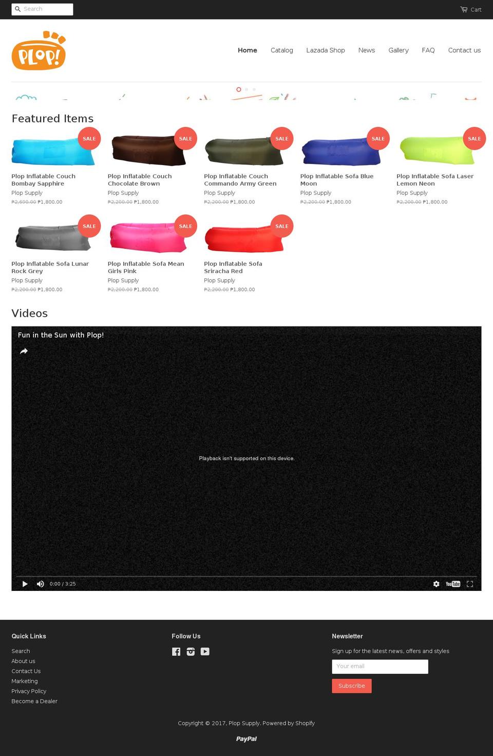 plopsupply.com shopify website screenshot