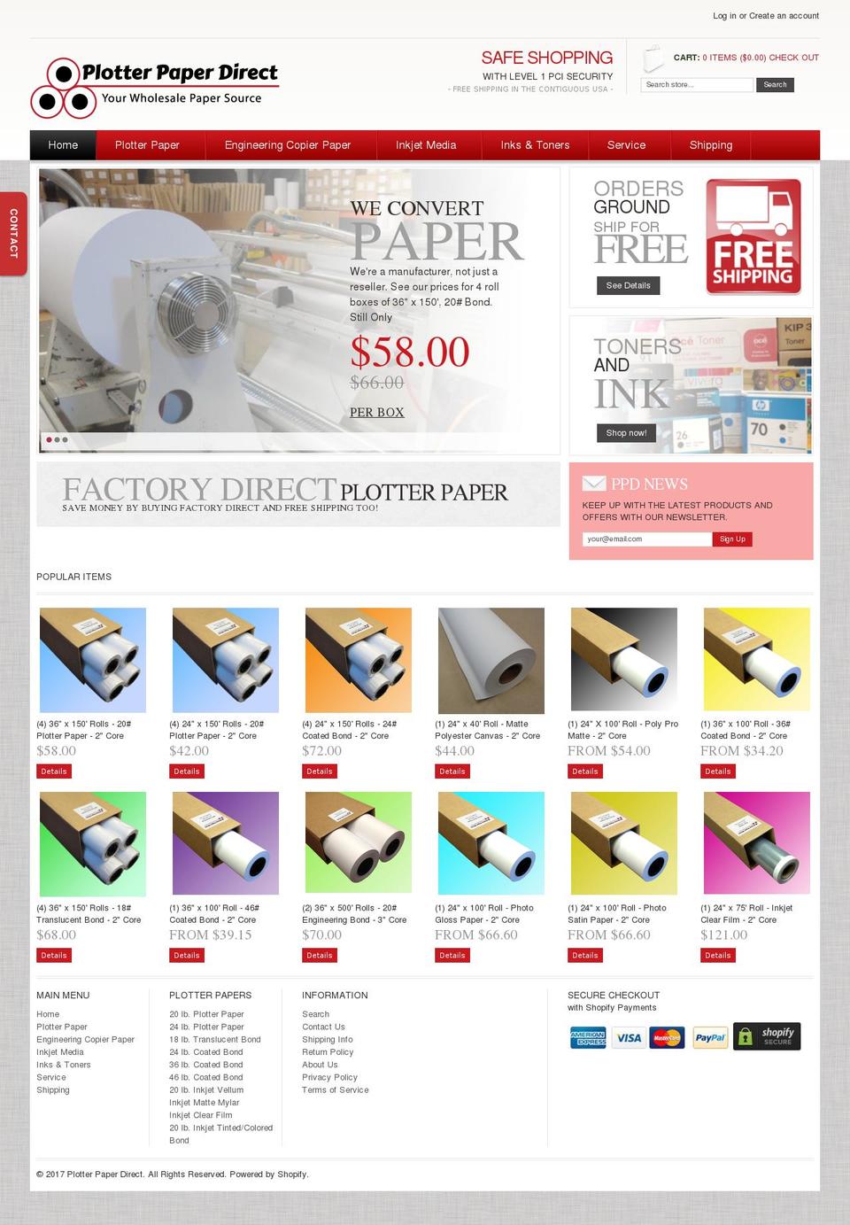 KimberlyBeauty Shopify theme site example plotterpaperdirect.com