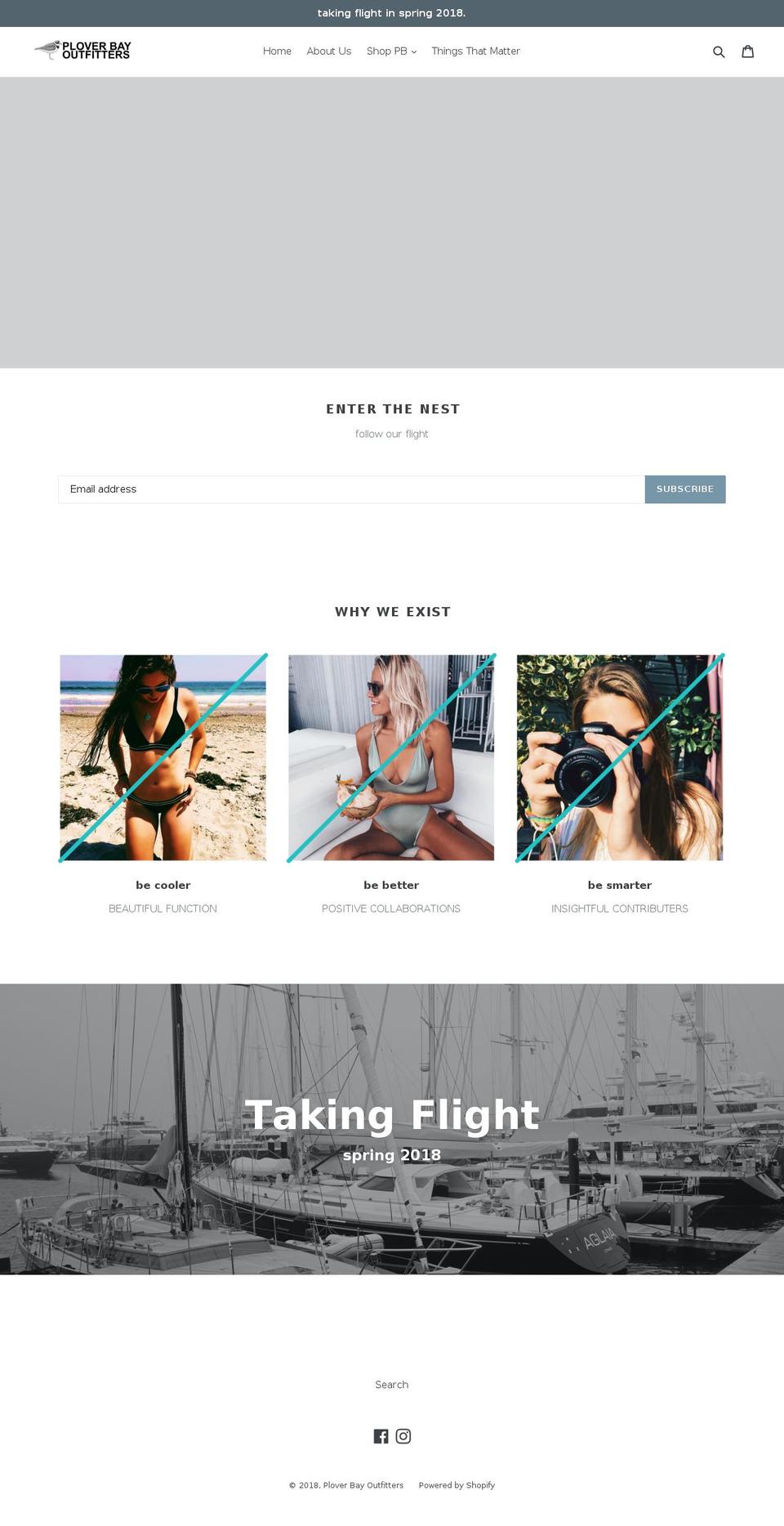 ploverbayoutfitters.com — Shopify storefront screenshot