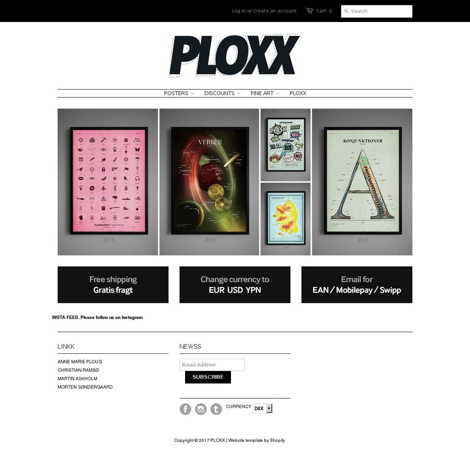 ploxx.dk shopify website screenshot