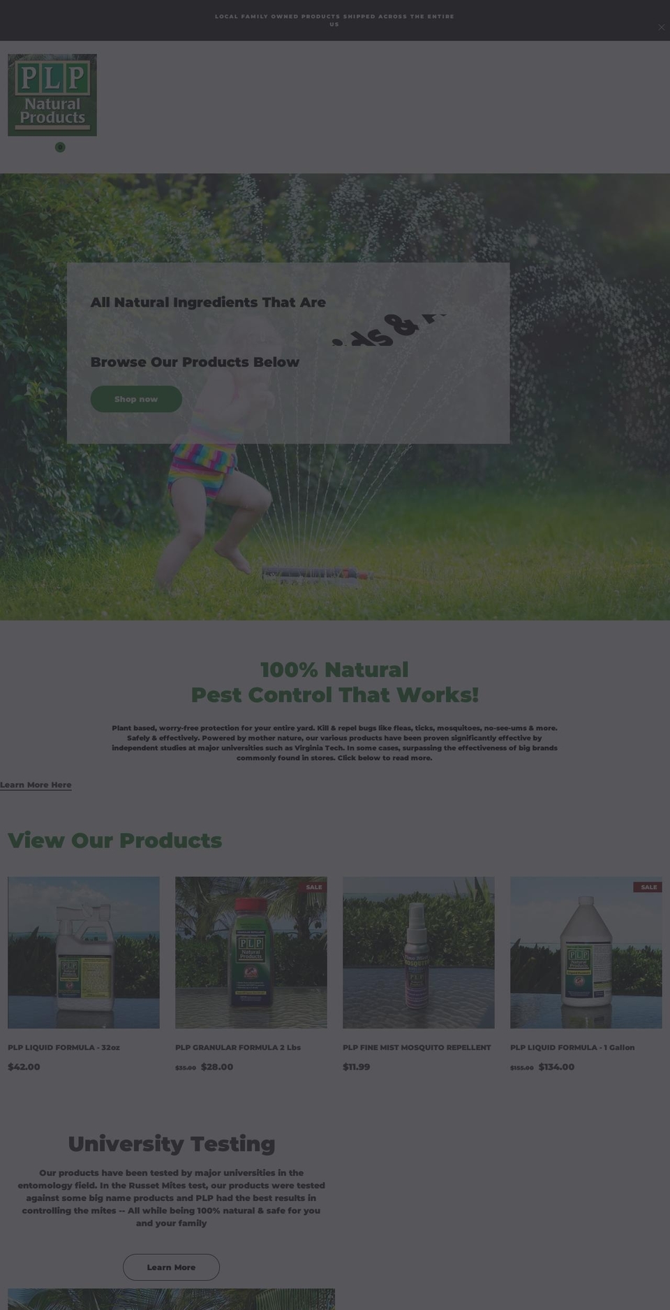 plpnaturalproducts.com shopify website screenshot