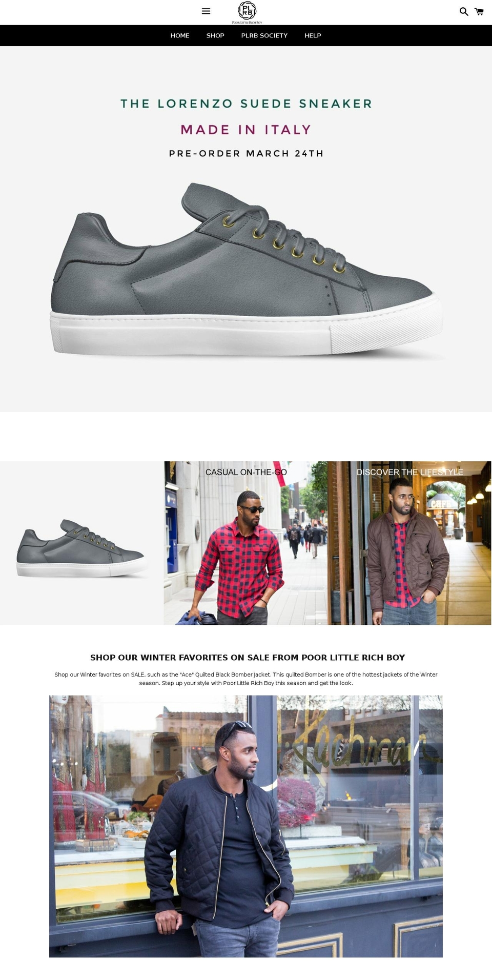 plrbclothing.com shopify website screenshot