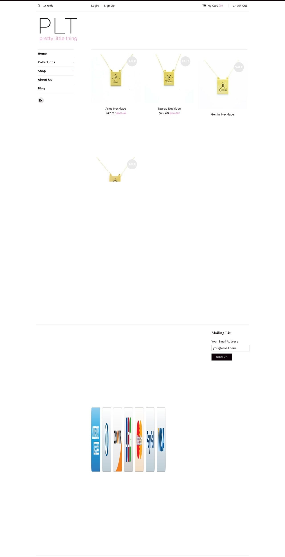 pltjewelryshop.com shopify website screenshot