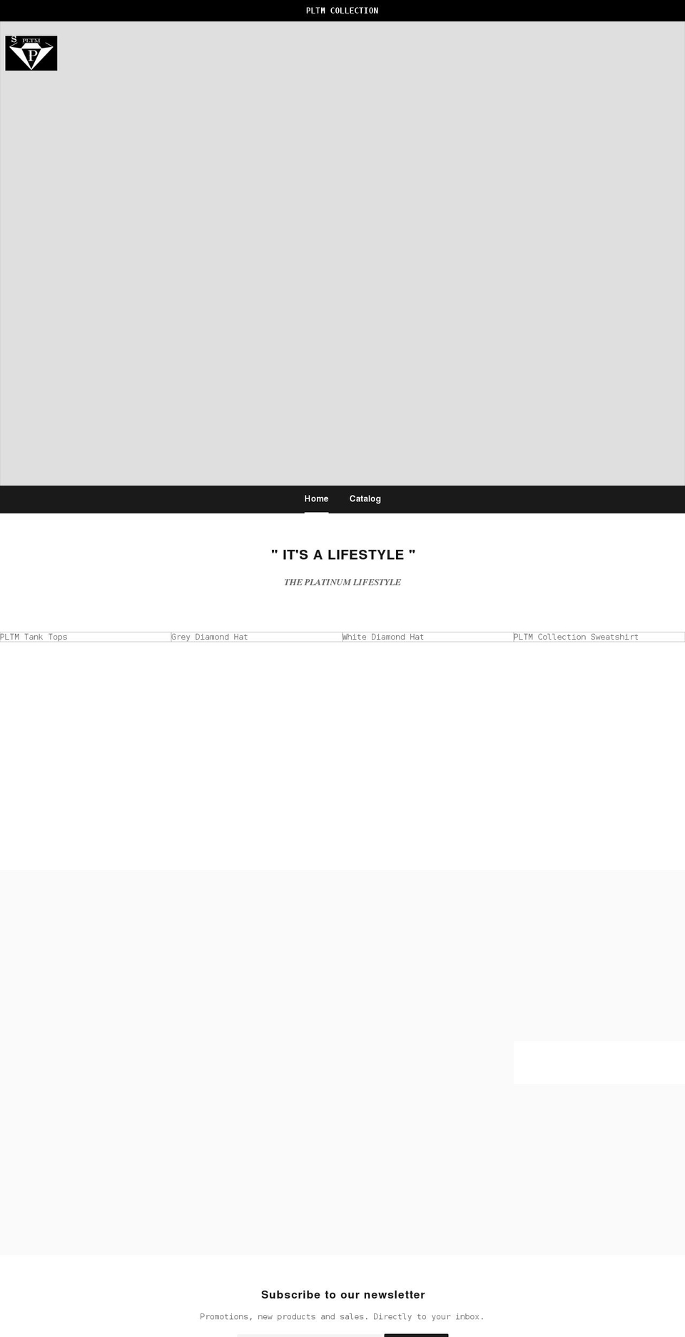 pltmcollection.com shopify website screenshot