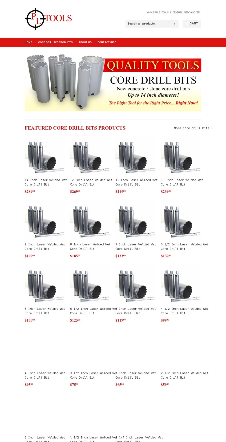 pltools.net shopify website screenshot