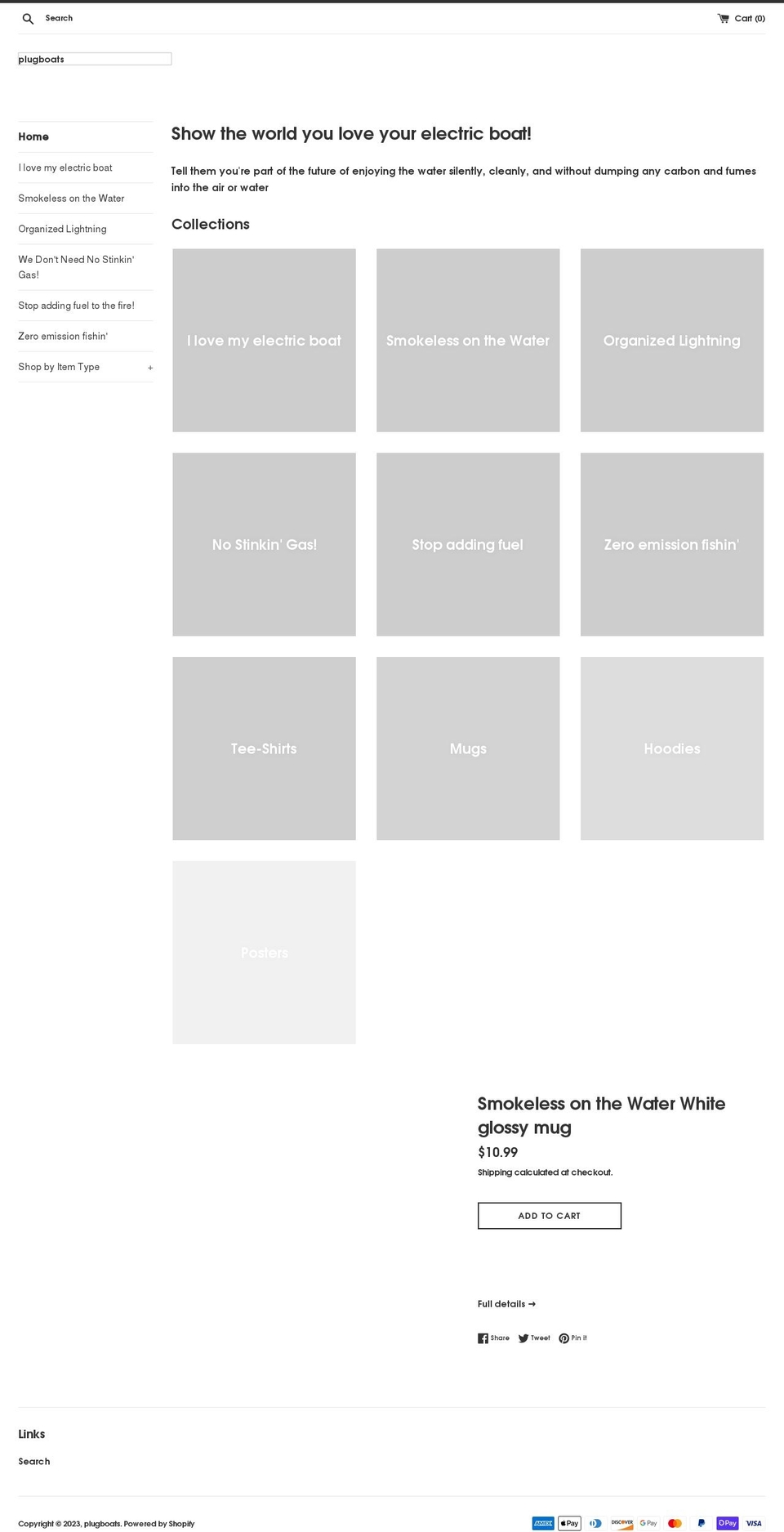 plugboats.myshopify.com shopify website screenshot