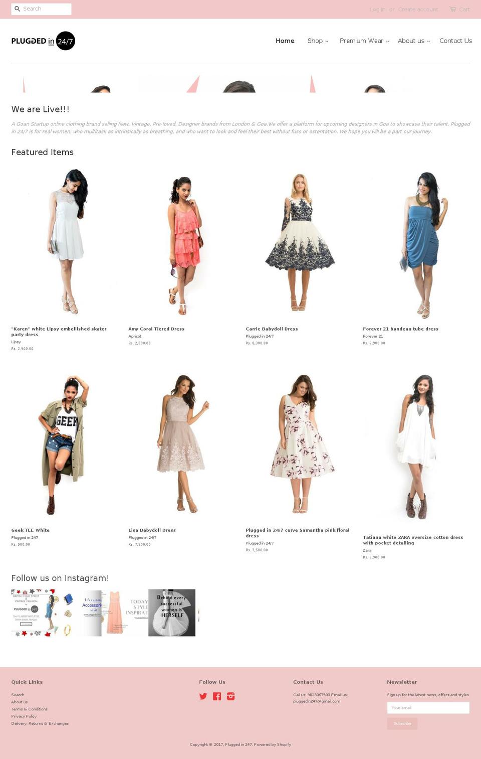 pluggedin247.com shopify website screenshot