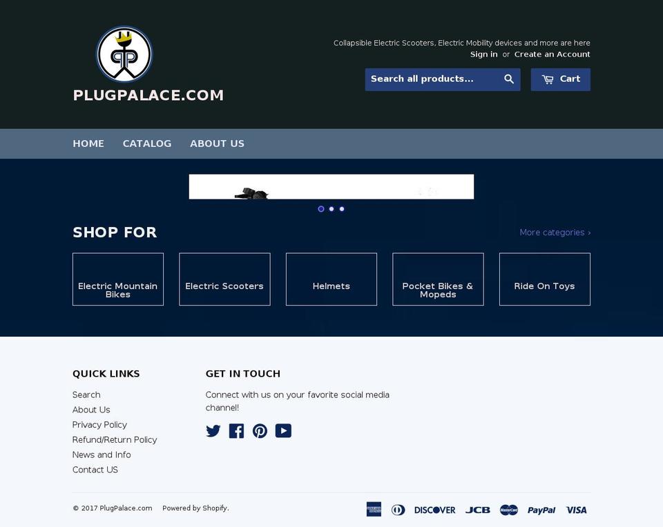 plugpalace.com shopify website screenshot