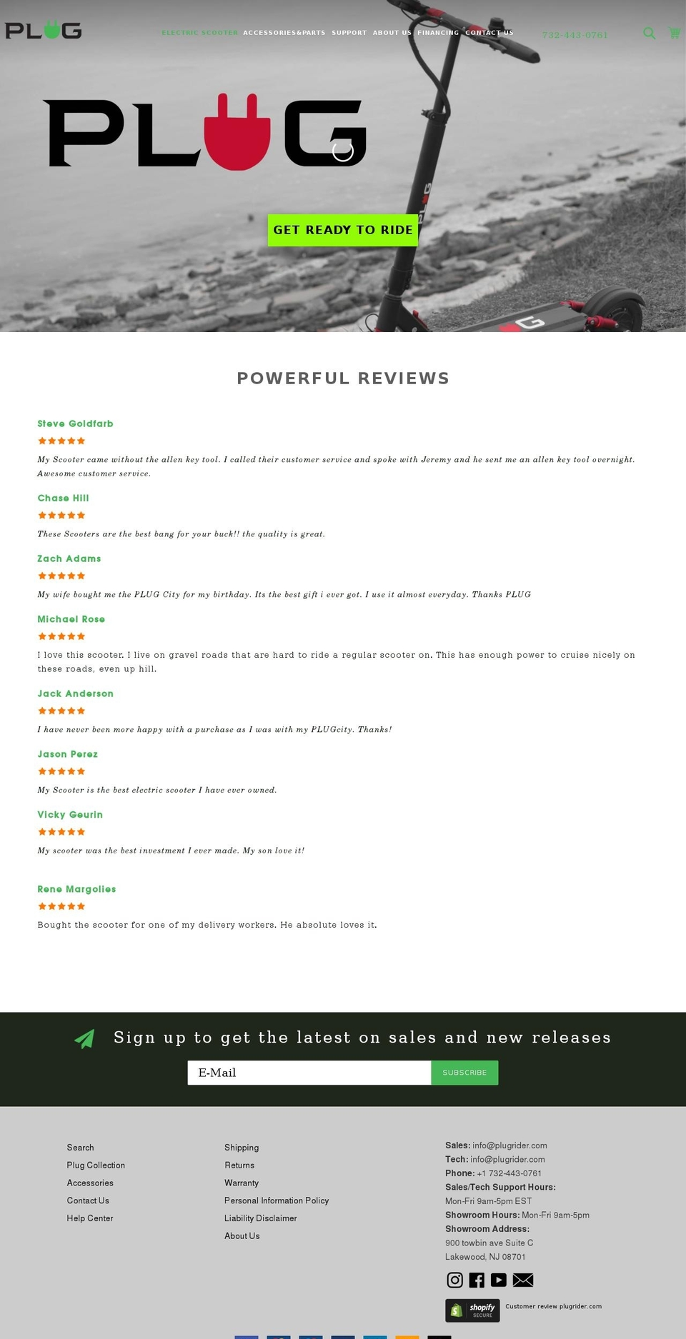 plugrider.com shopify website screenshot