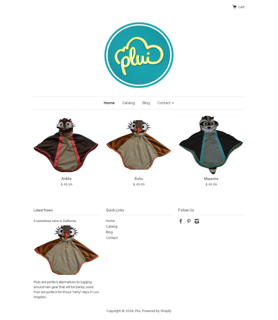 plui.us shopify website screenshot