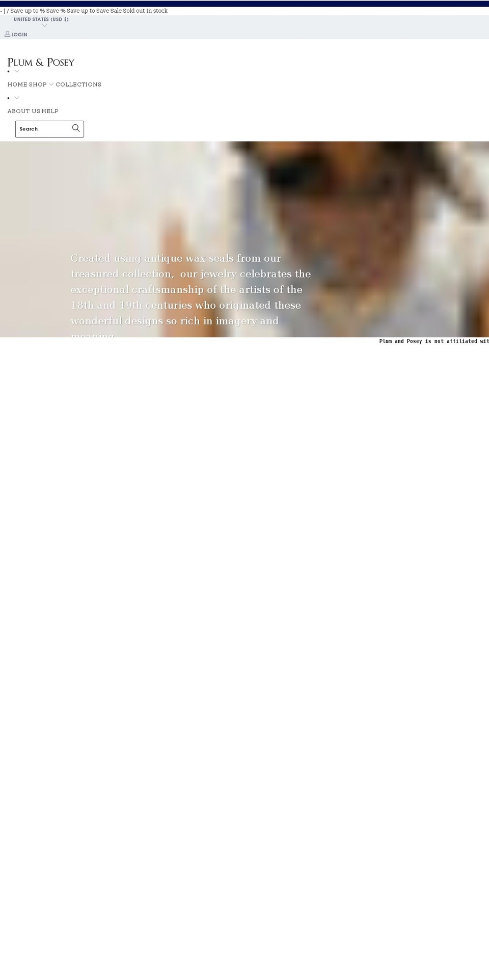 plumandposey.com shopify website screenshot