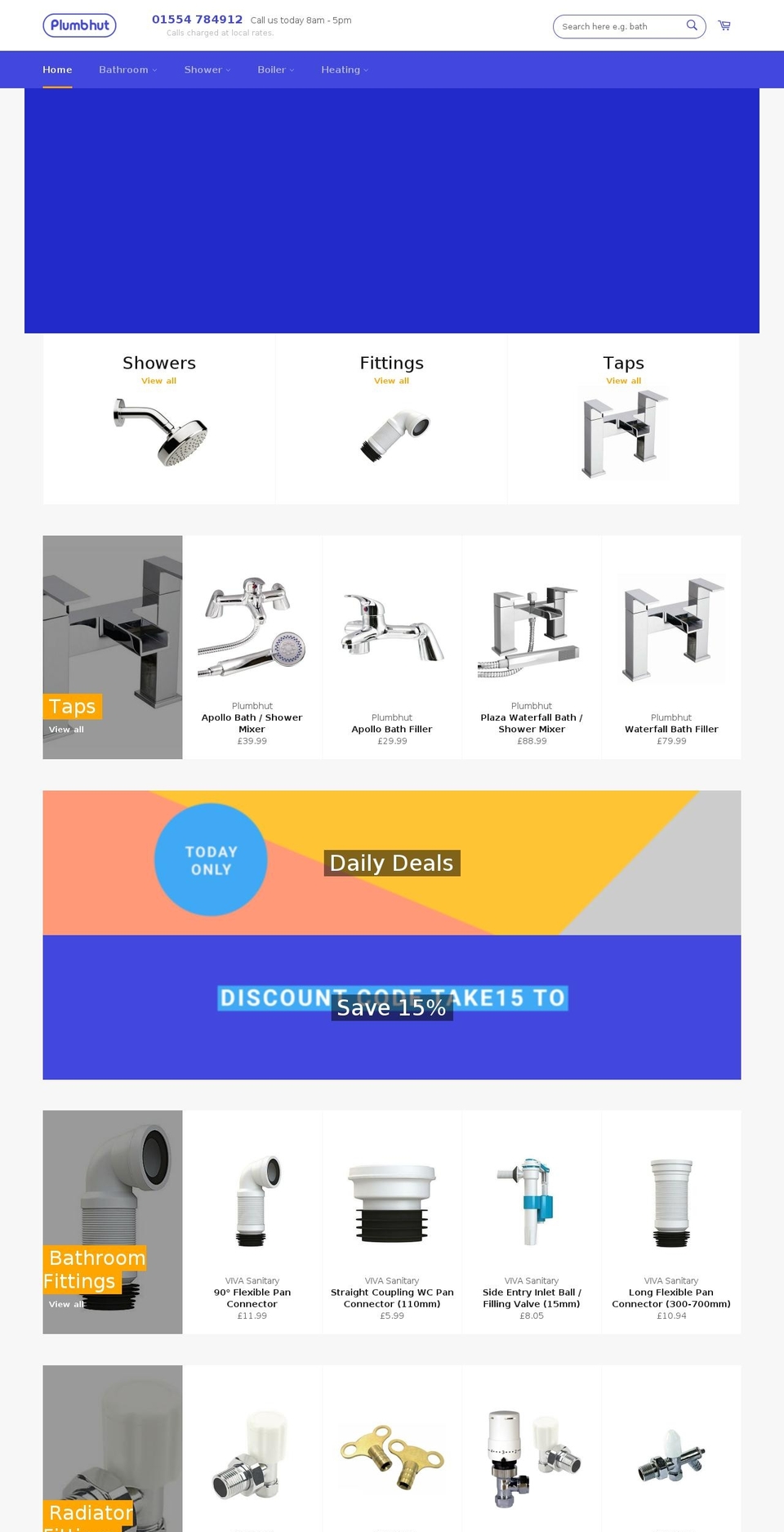 plumbhut.com shopify website screenshot