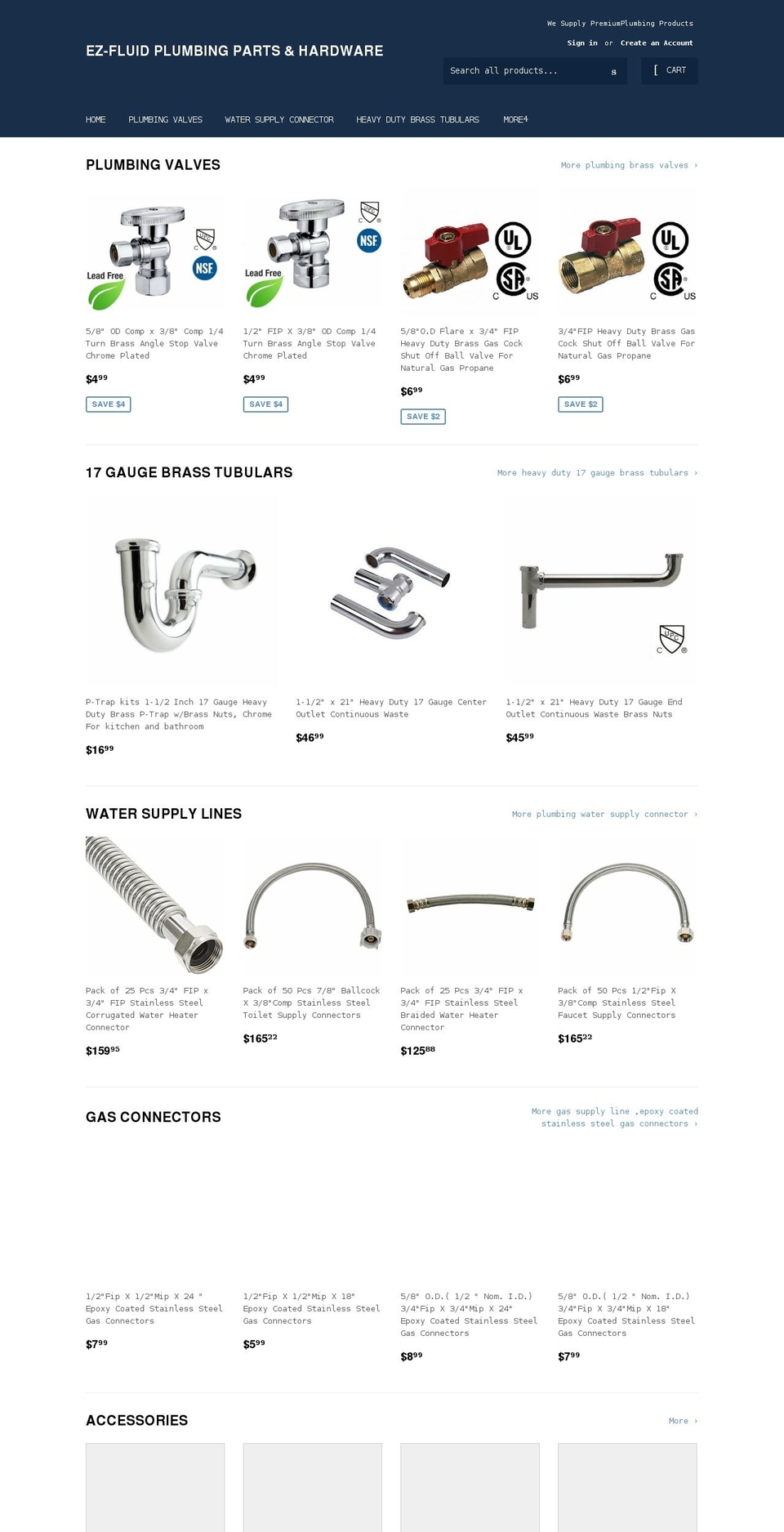 plumbing-supply.net shopify website screenshot