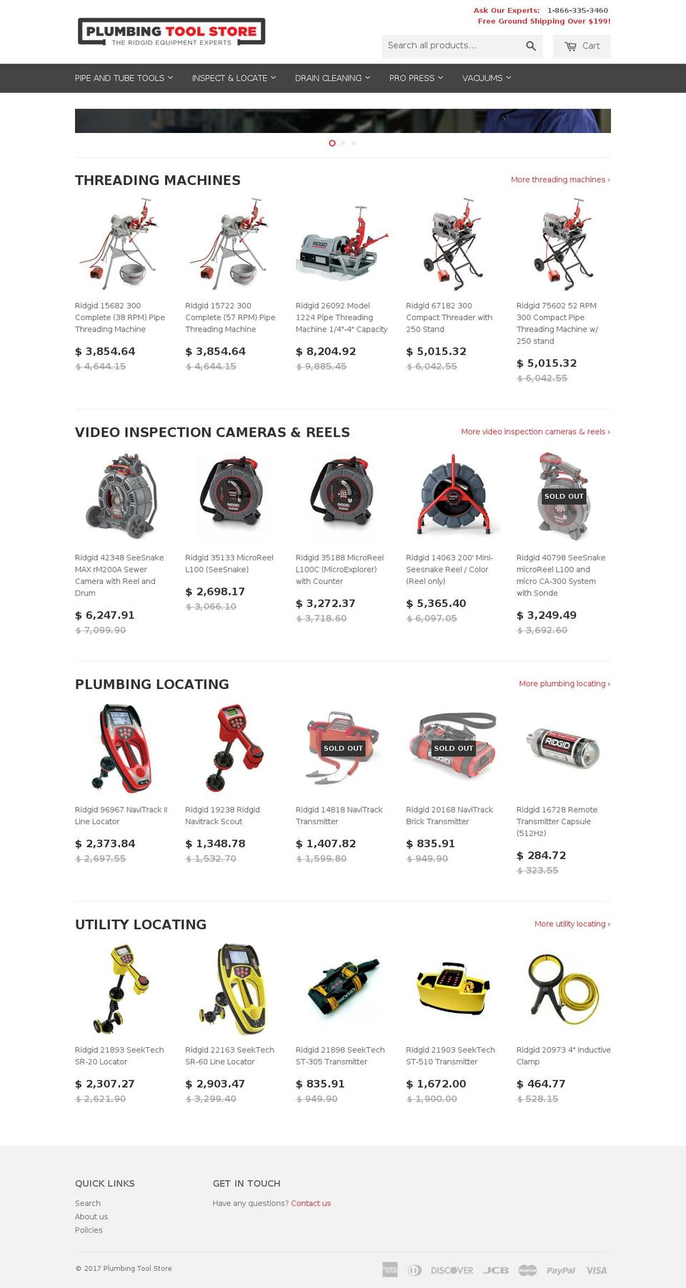 plumbingtoolstore.com shopify website screenshot