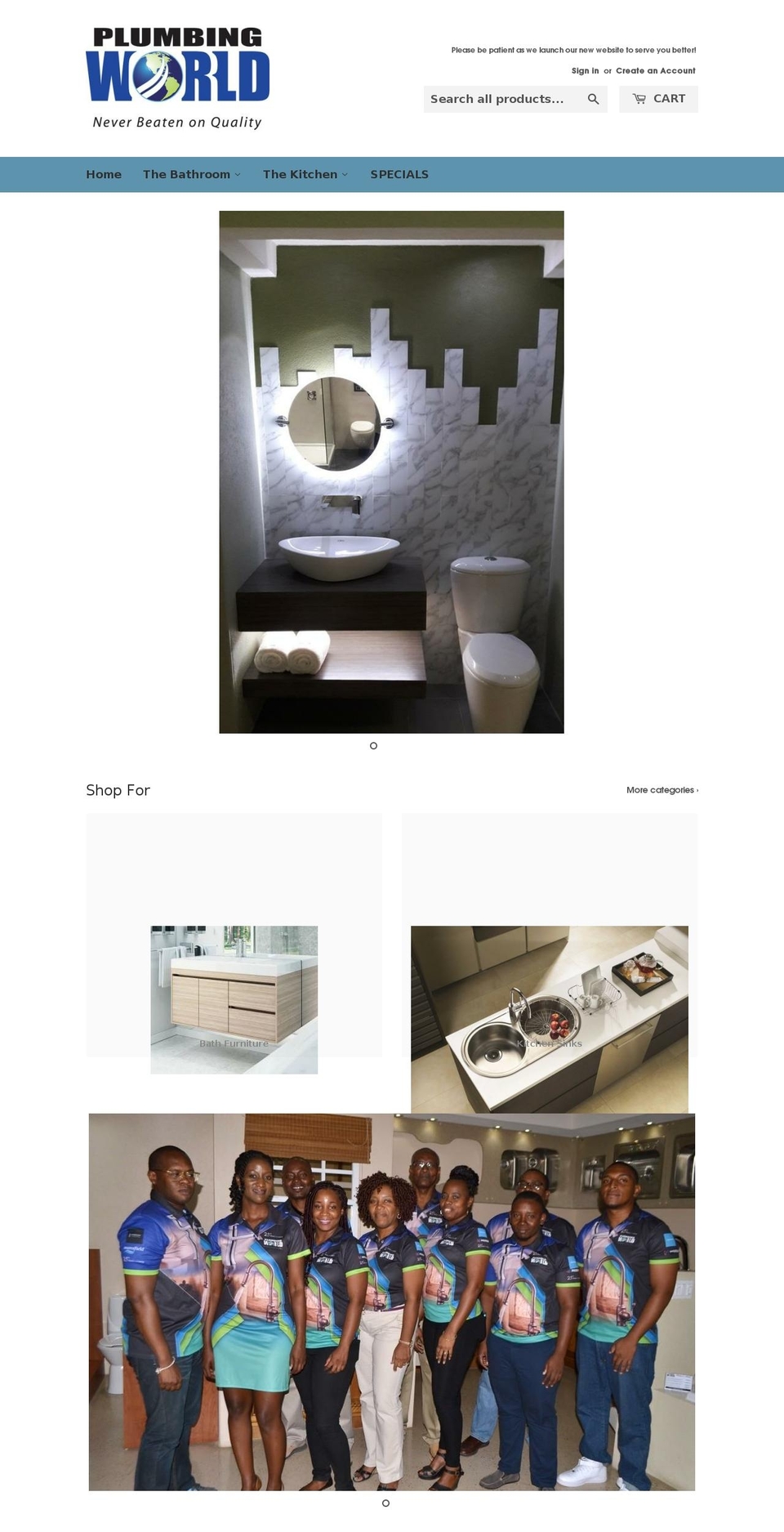 plumbingworldbarbados.com — Shopify storefront screenshot