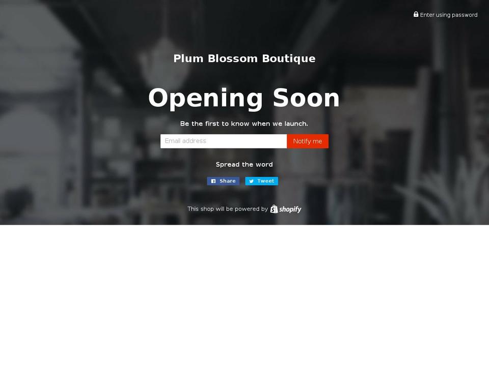 plumblossomboutique.com — Shopify storefront screenshot