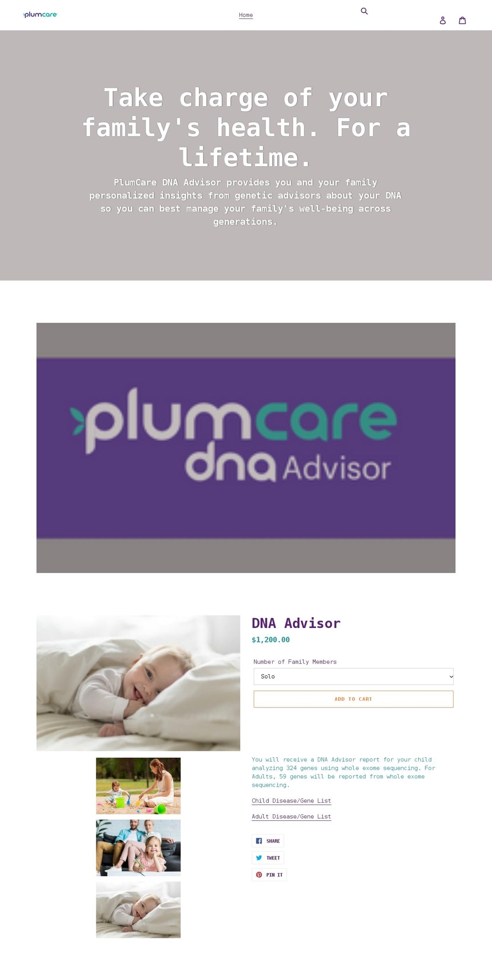 plumcarehealth.com shopify website screenshot