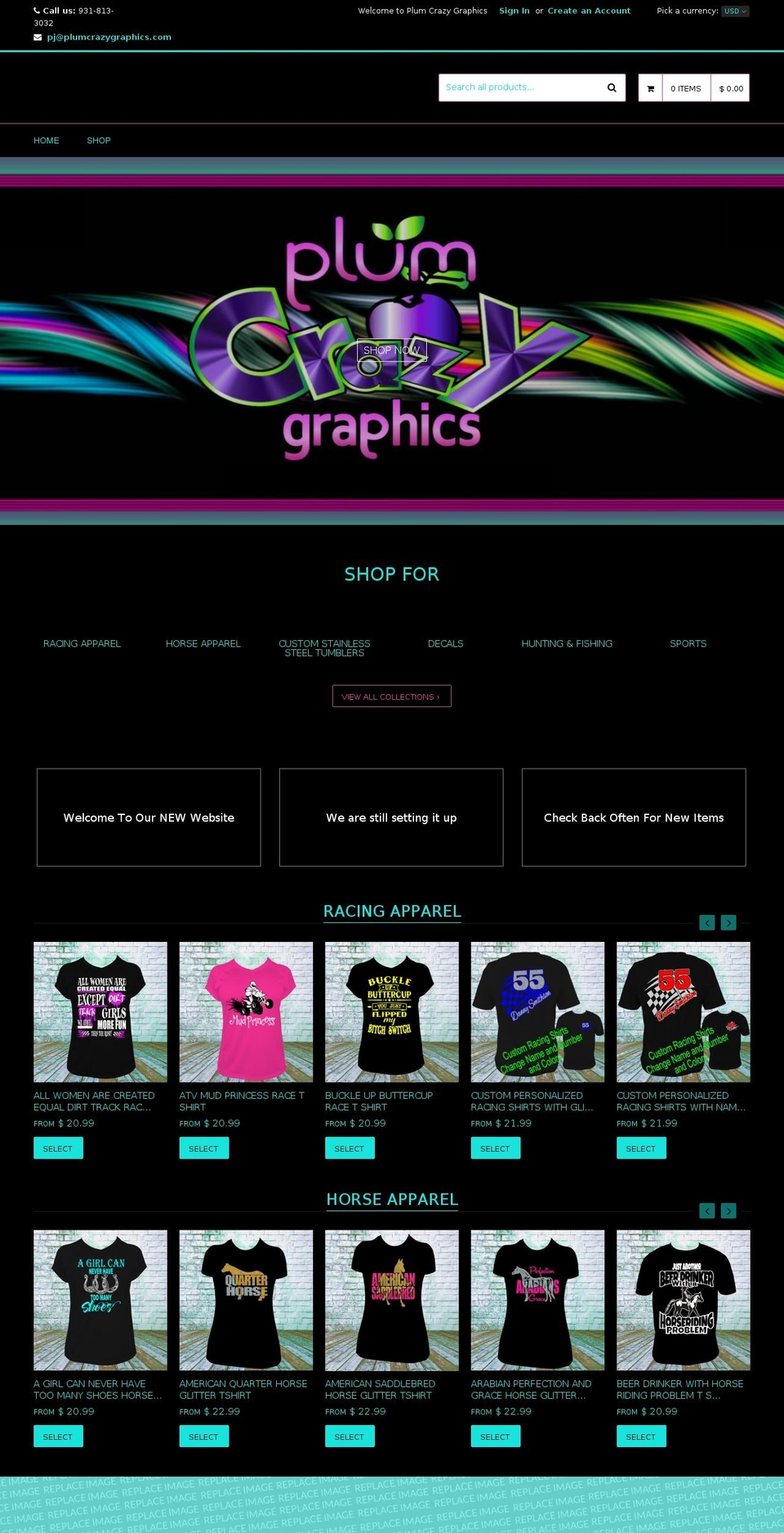 qrack-v1-5-3 Shopify theme site example plumcrazygraphics.com