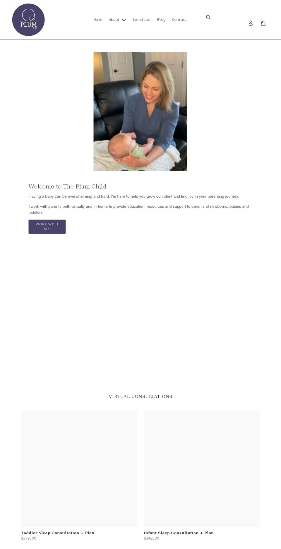 plumdoulacare.com shopify website screenshot