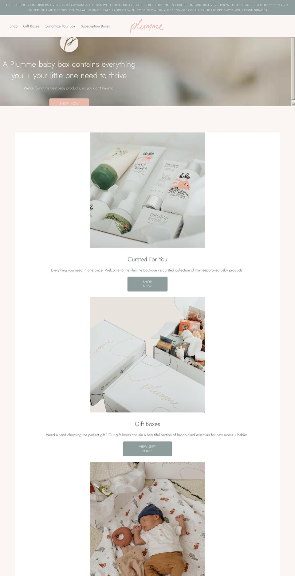 plummebox.com shopify website screenshot