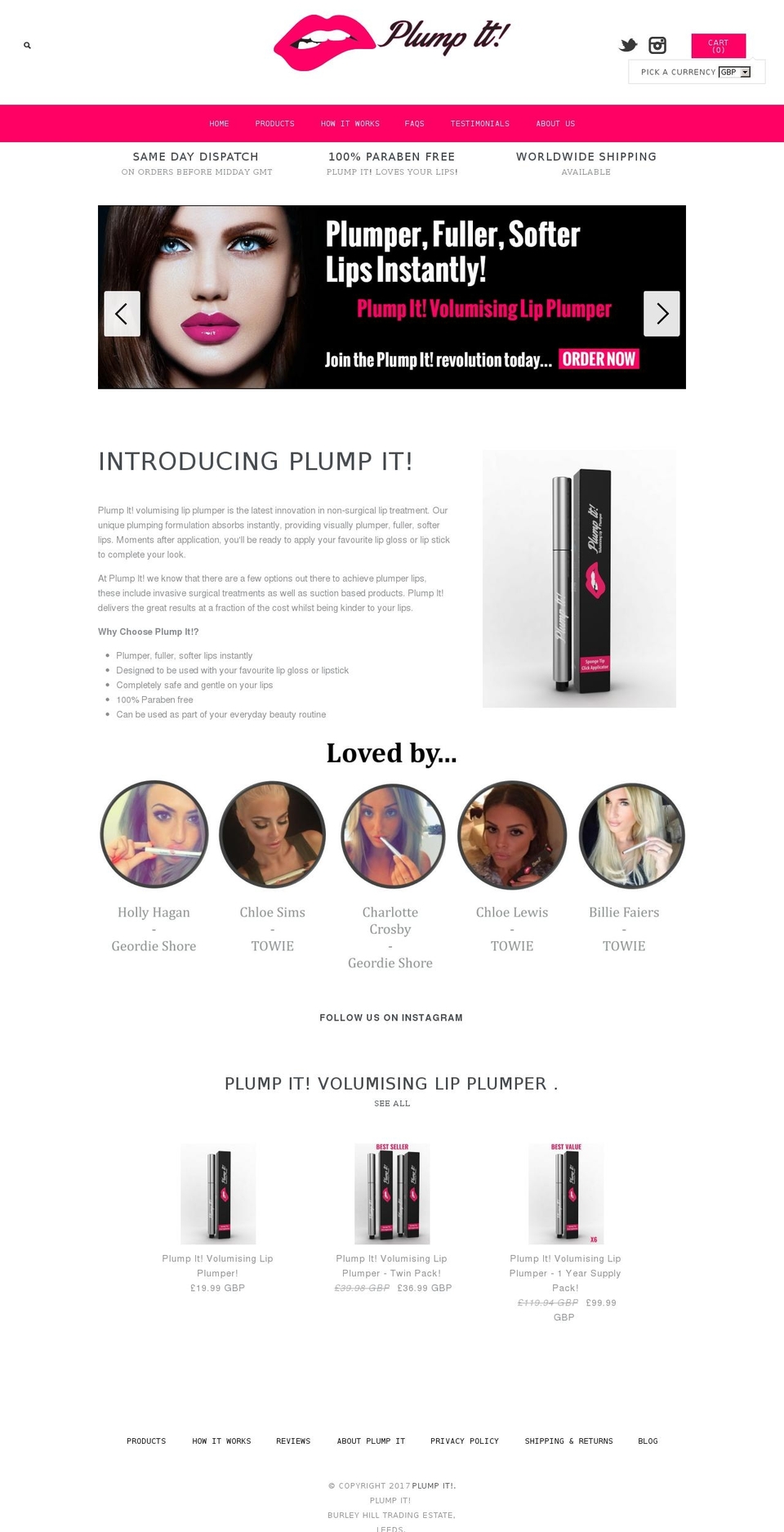 plump-it.com shopify website screenshot