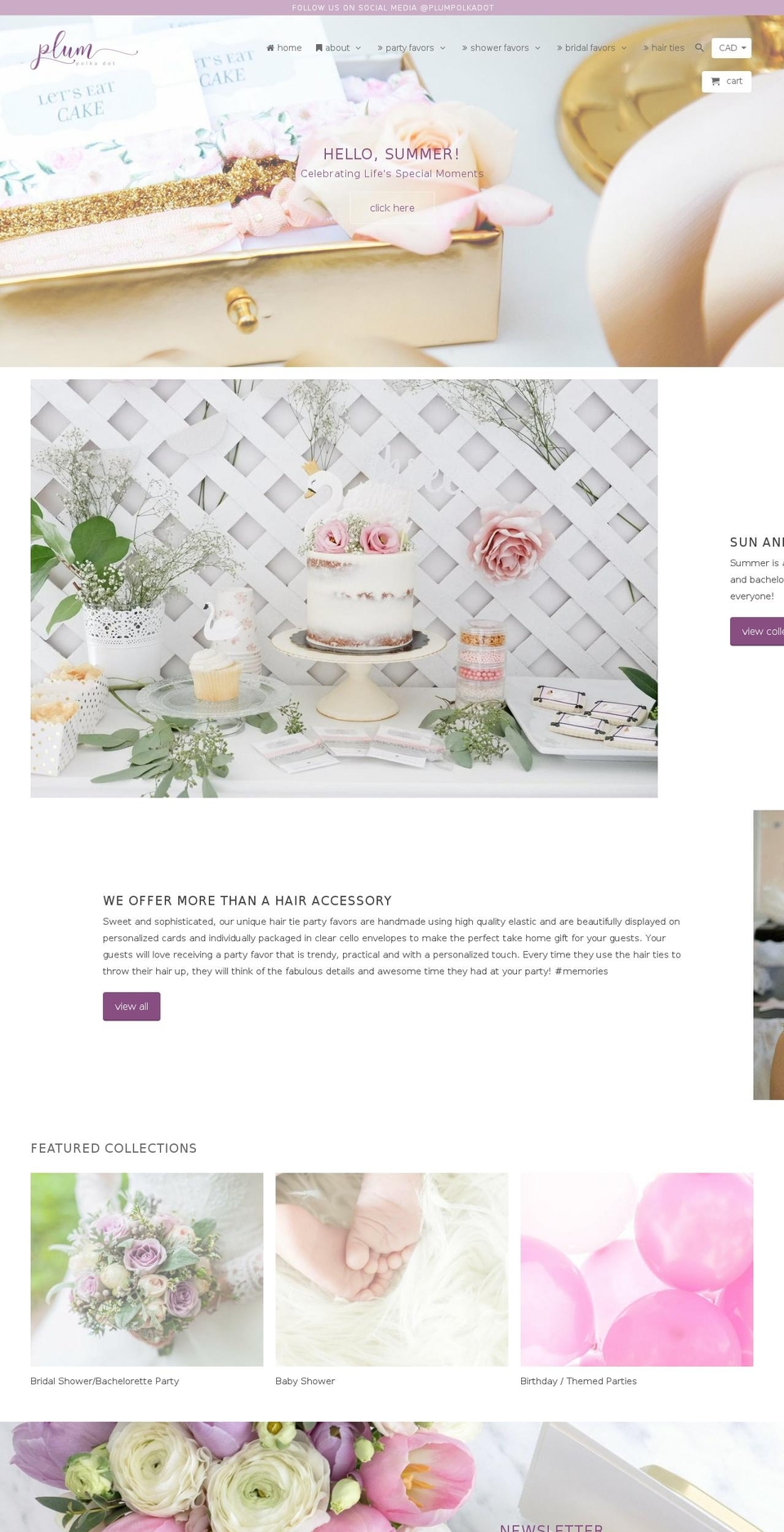 plumpolkadot.com shopify website screenshot