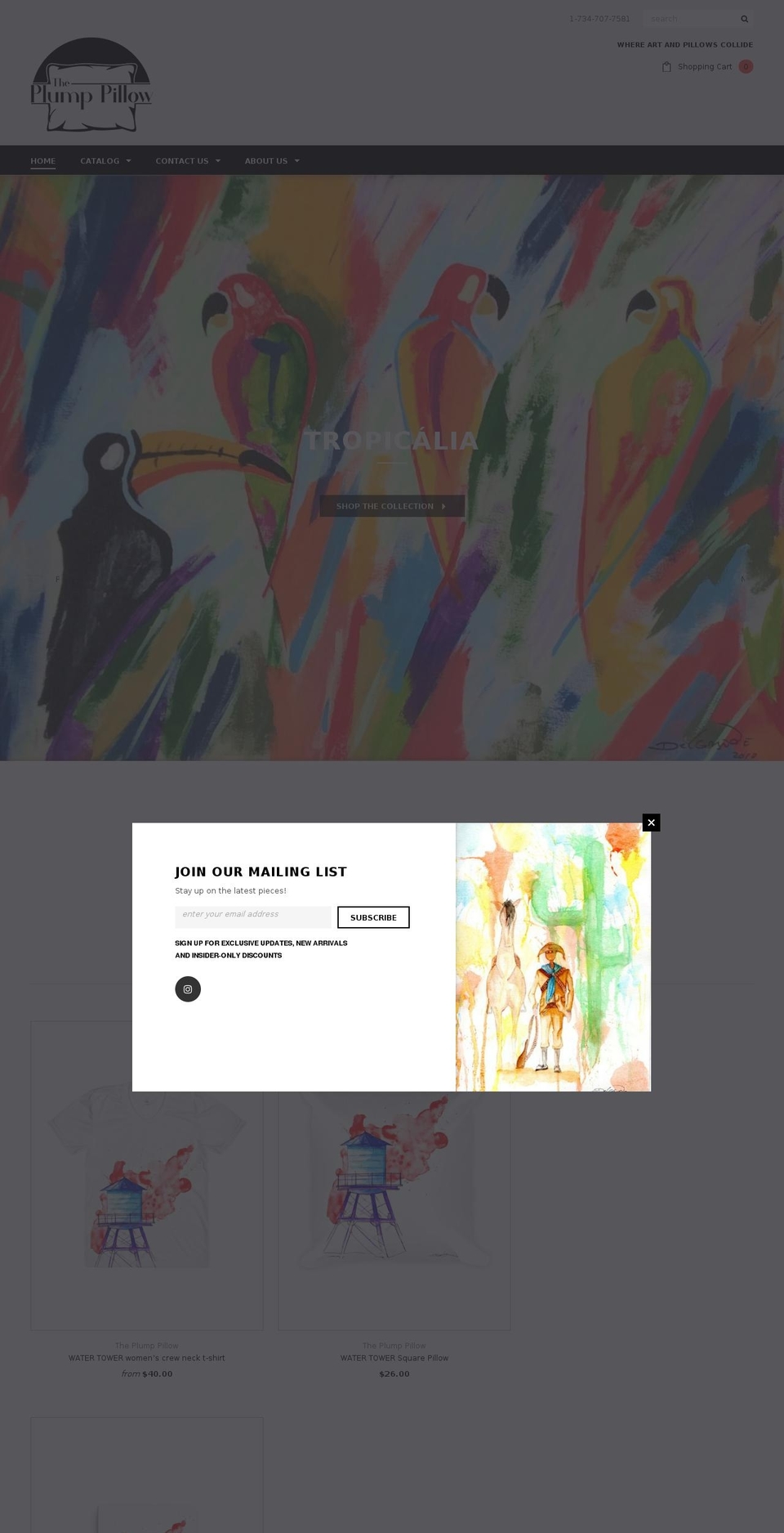 plumppillow.com — Shopify storefront screenshot