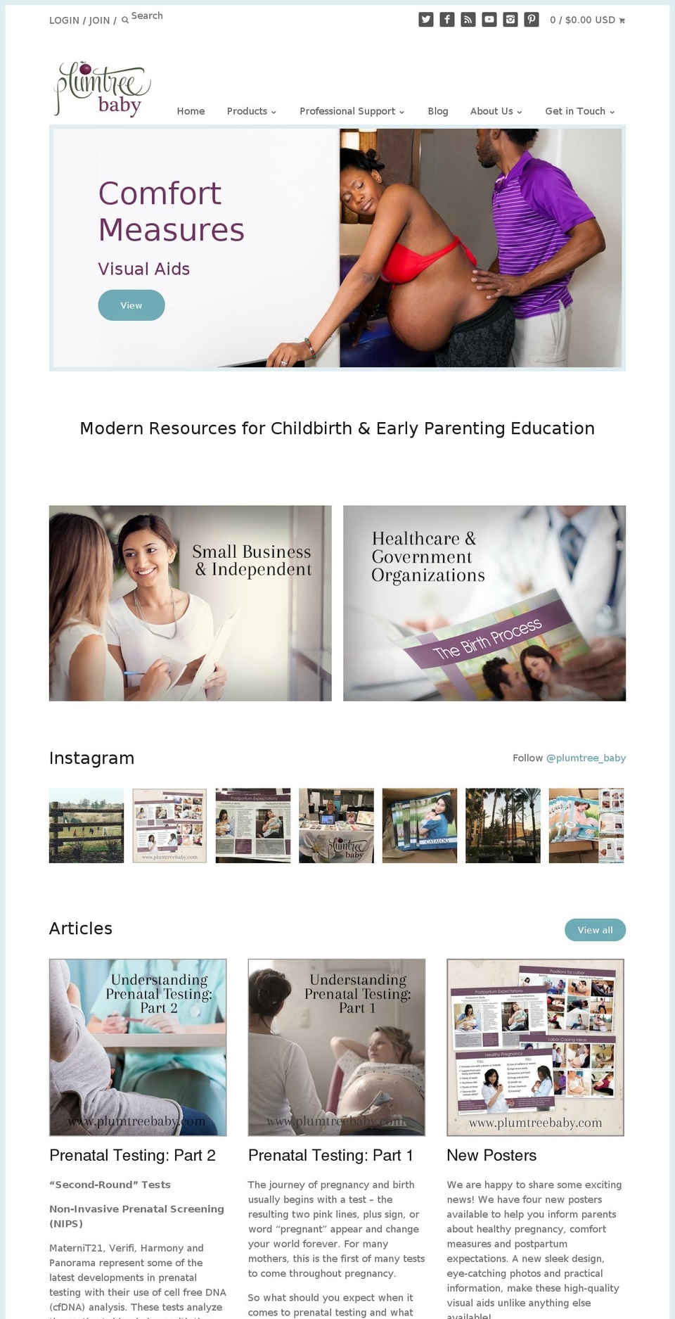 plumtreebaby.com shopify website screenshot