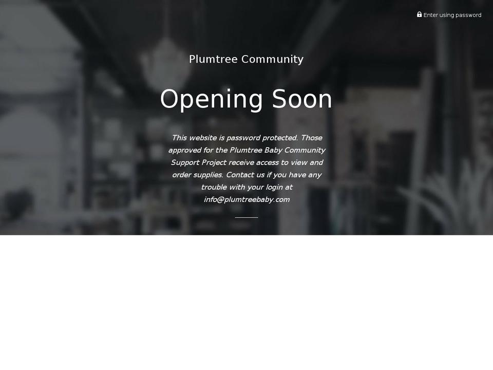 plumtreecommunity.com — Shopify storefront screenshot