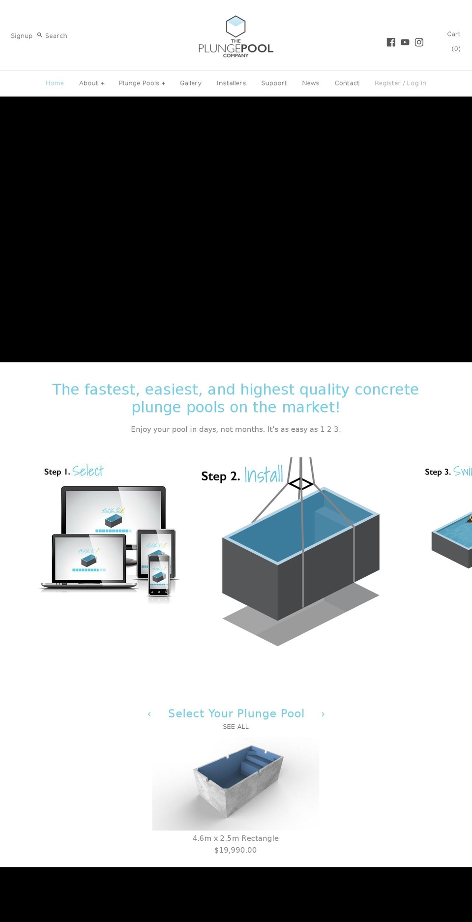 plungepoolco.com.au shopify website screenshot