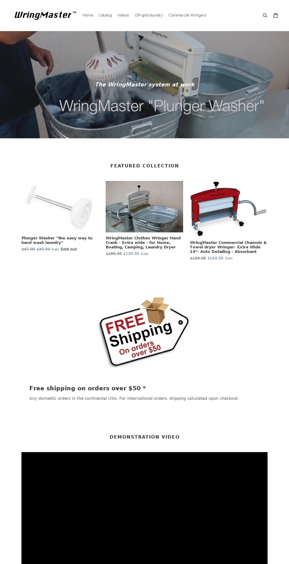 plungerwasher.com shopify website screenshot