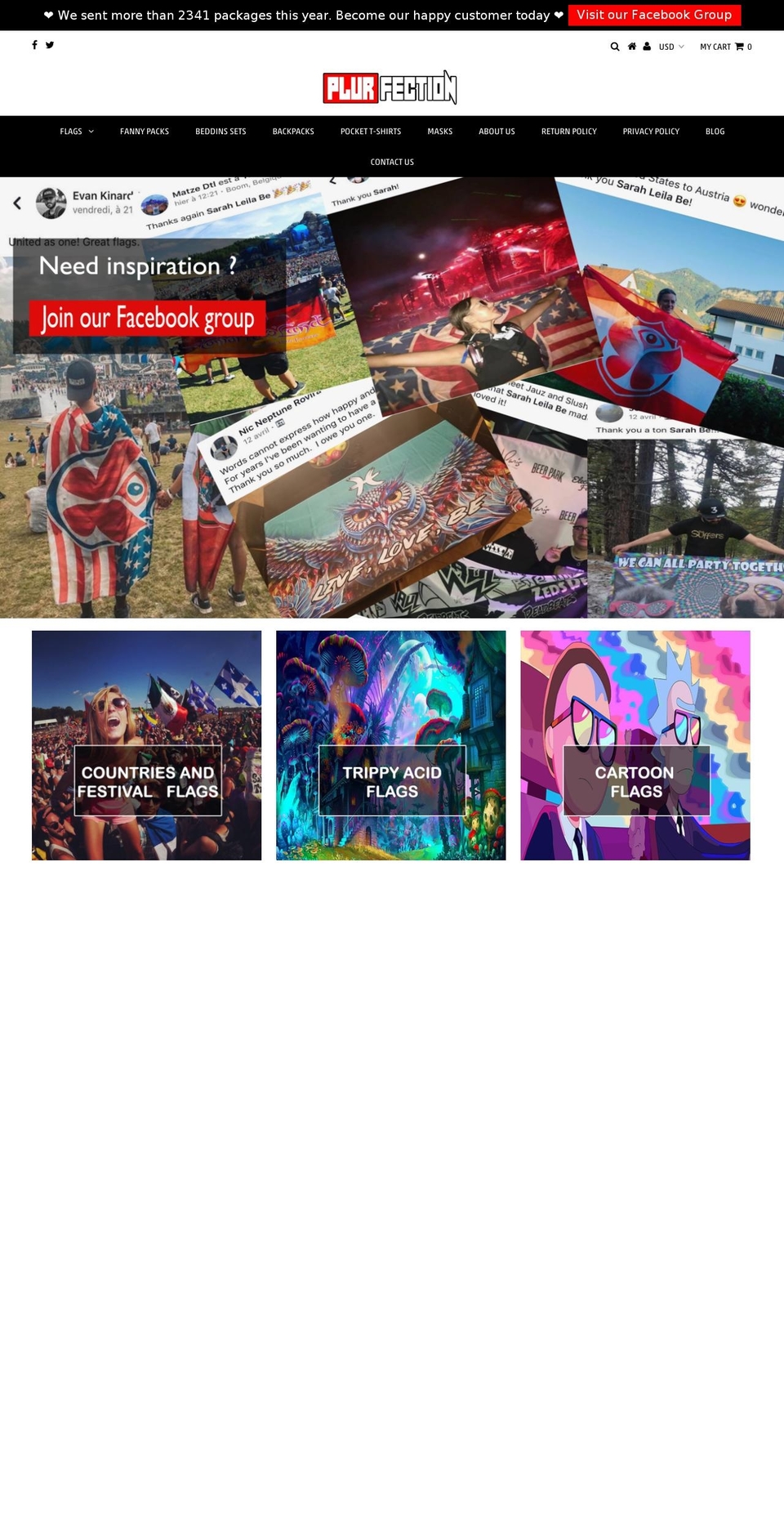 plurfection.com shopify website screenshot