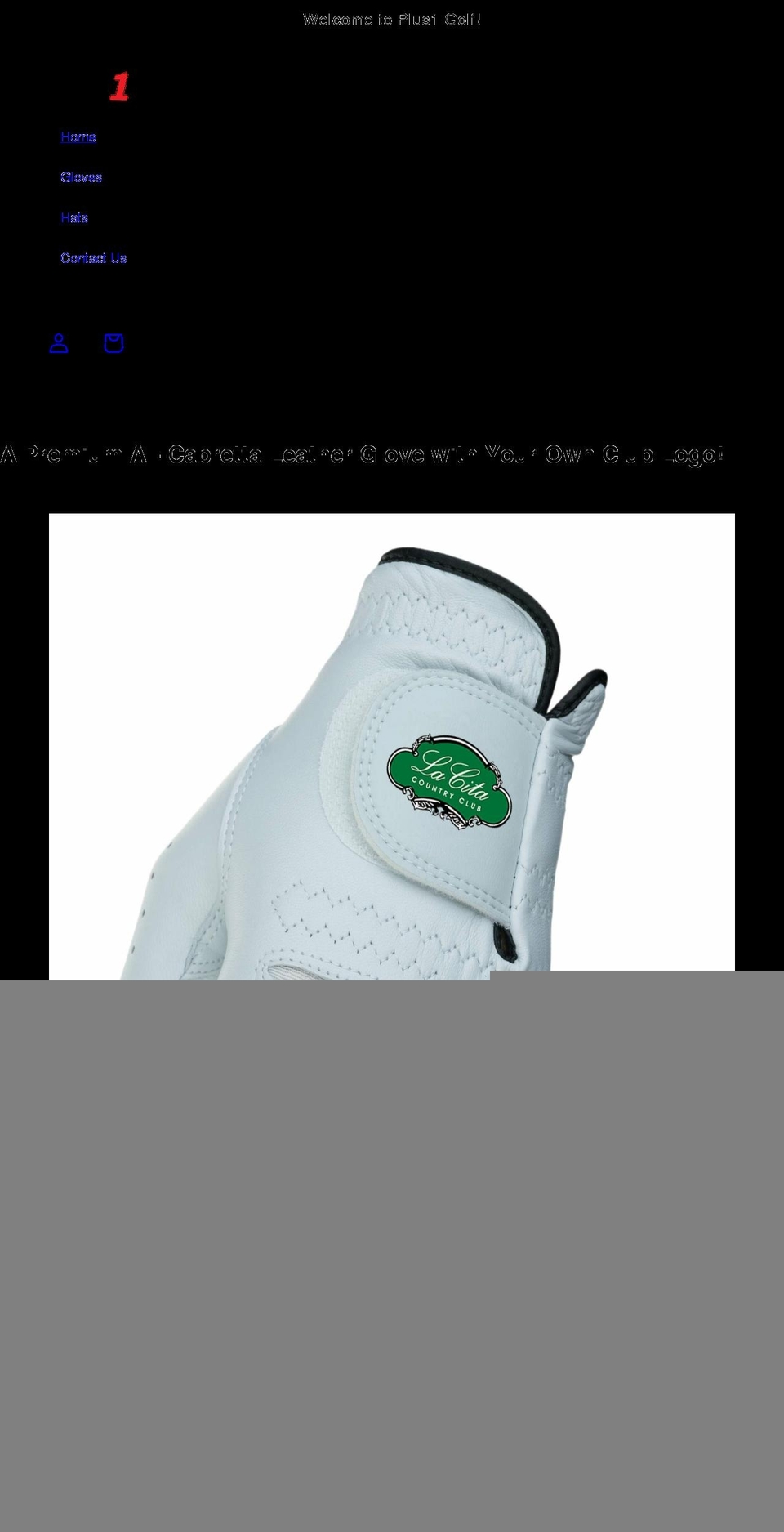 plus1golf.com shopify website screenshot