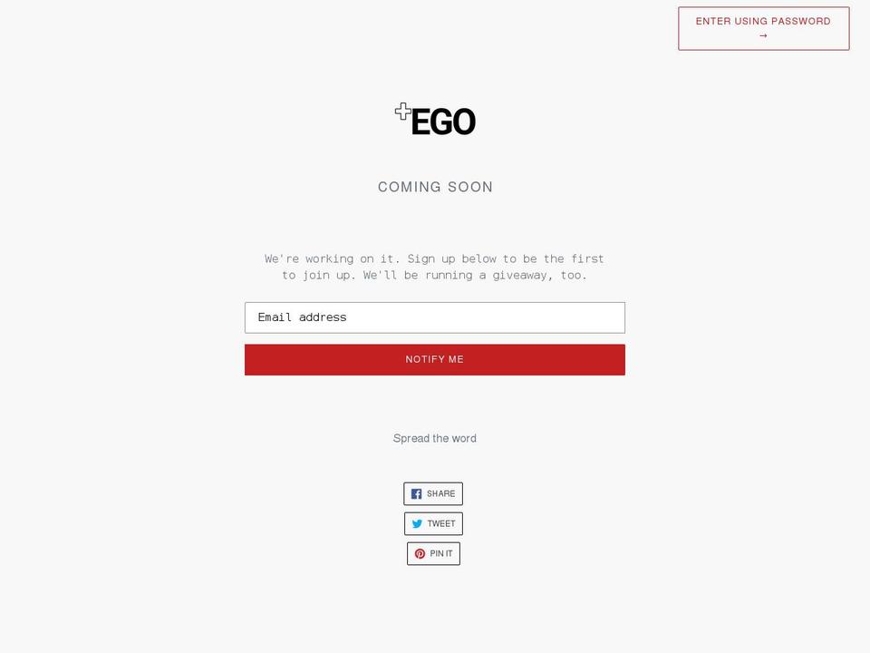 plusego.com shopify website screenshot