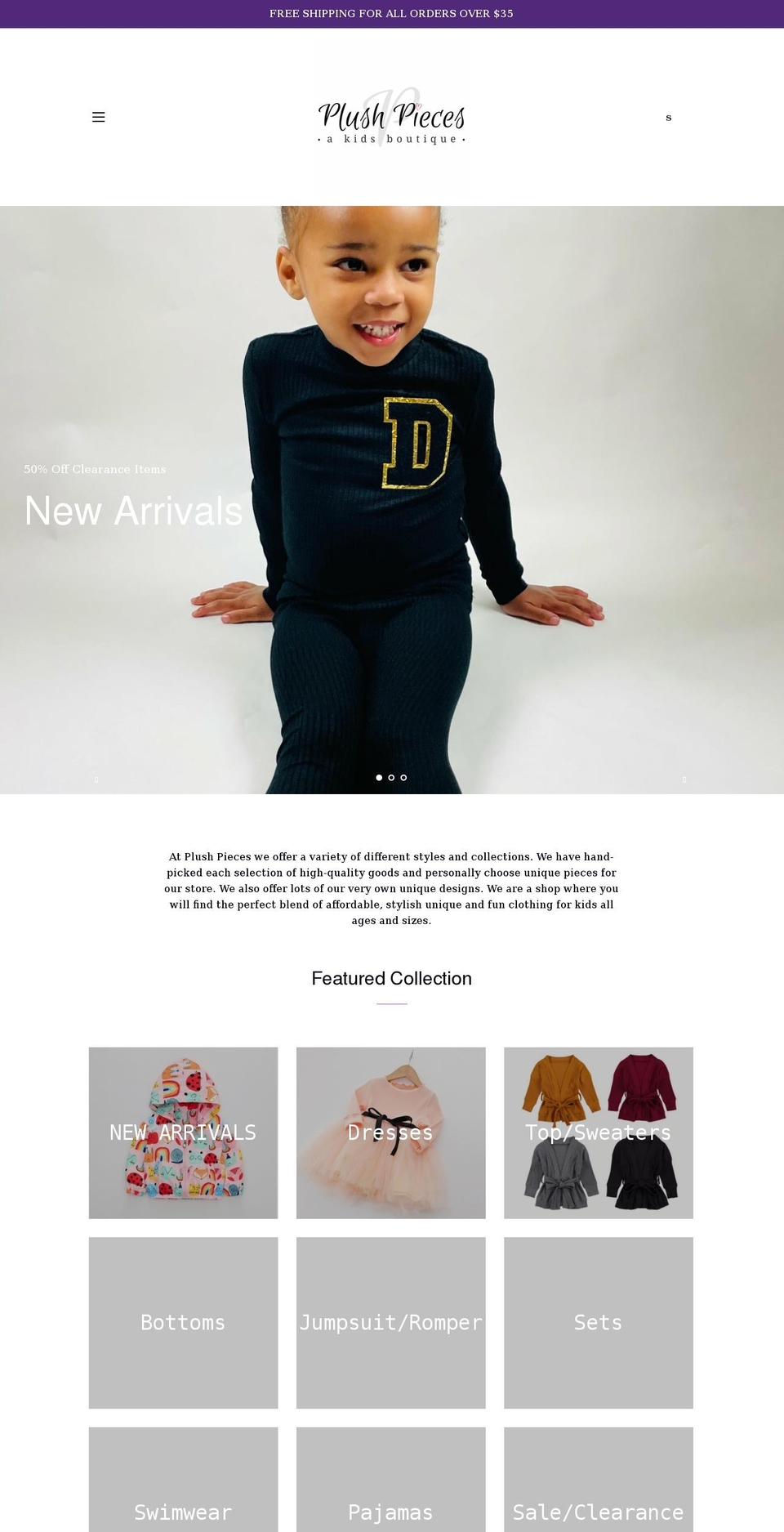 plush-pieces.com shopify website screenshot
