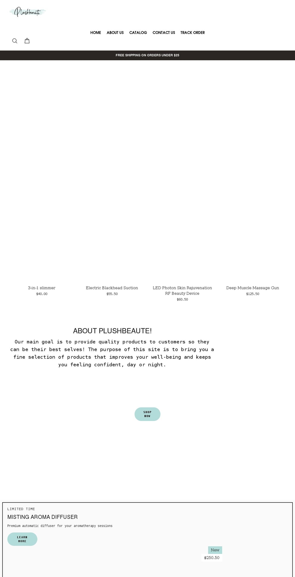 plushbeaute.com shopify website screenshot
